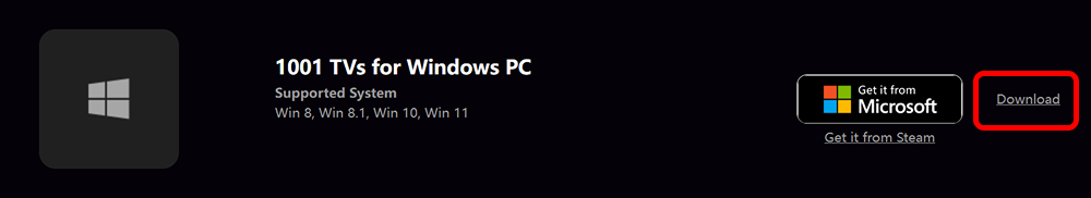 download 1001 TVs