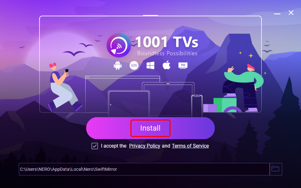 install 1001 TVs
