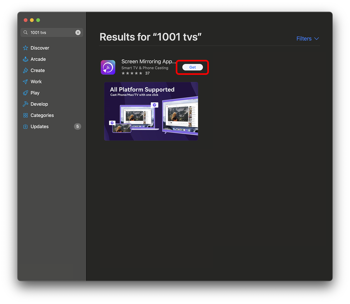 install 1001 TVs