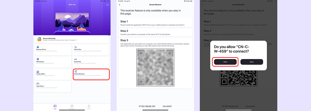phone-to-phone screen mirroring steps