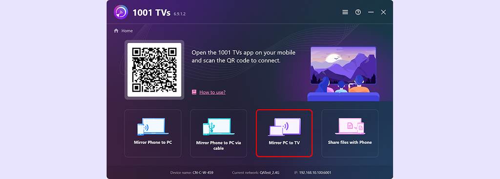 PC 1001 TVs interface