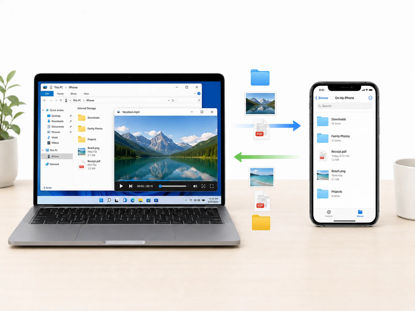 Windows PC to Android & iOS Phones