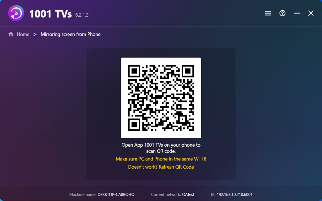 1001 TVsHow to Scan the Correct QR Code