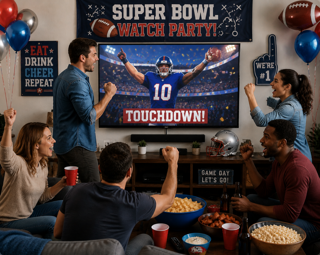 Super Bowl Watch Party Success
