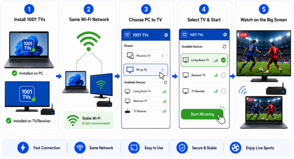 How to Cast Windows and Mac PC to TV with 1001 TVs