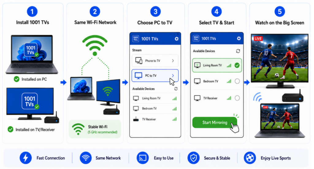 How to Cast Windows and Mac PC to TV with 1001 TVs