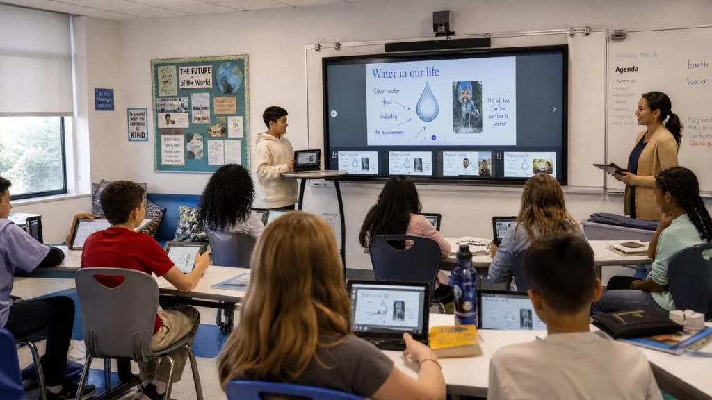 using screen mirroring on class