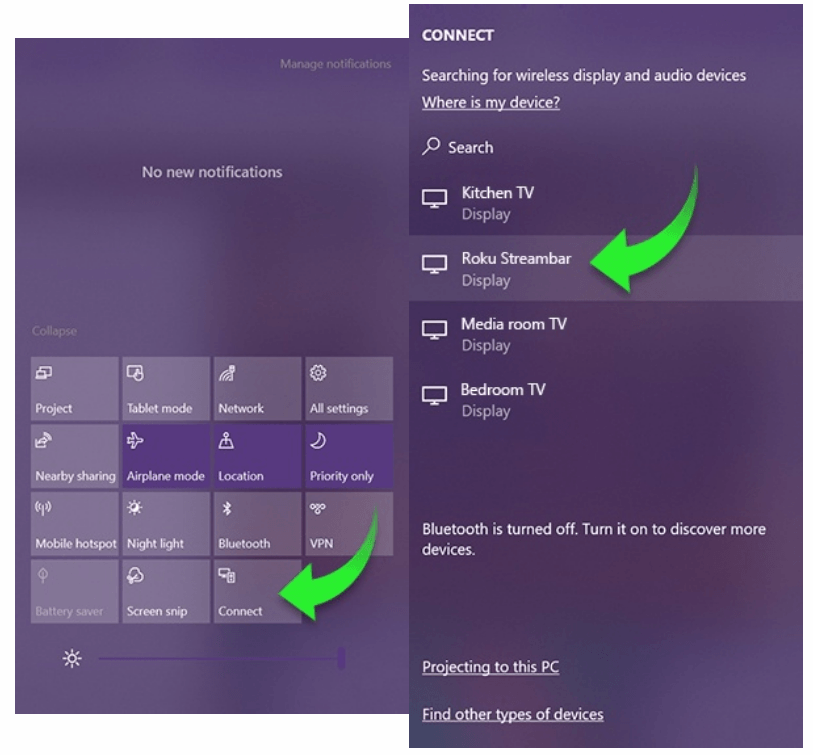 Screen mirror PC to Roku TV
