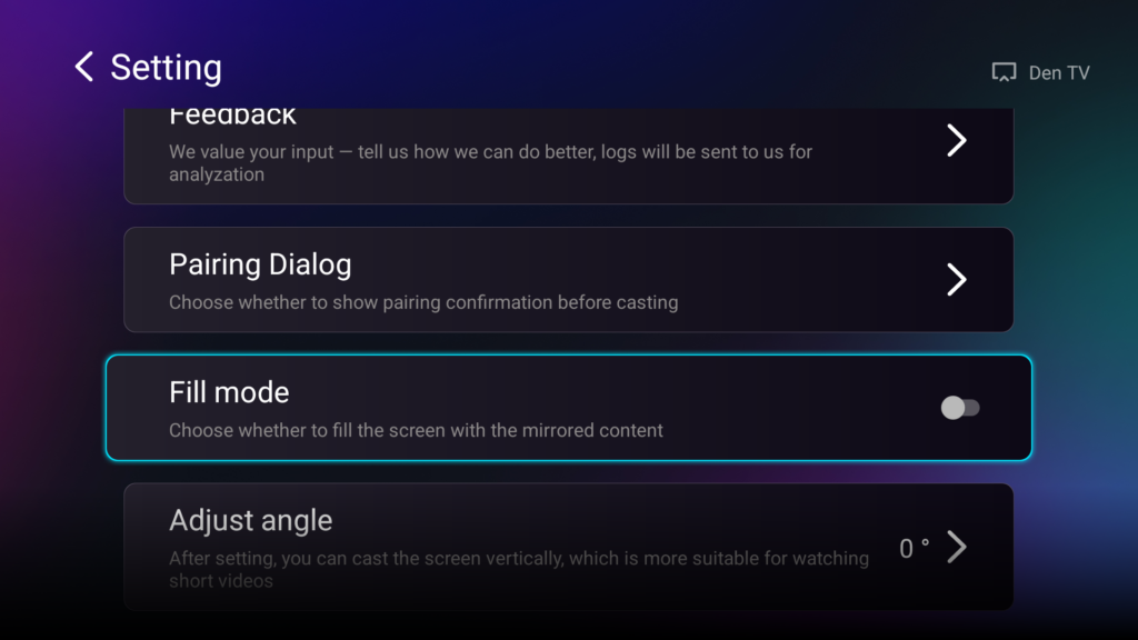 fill mode of 1001TVs