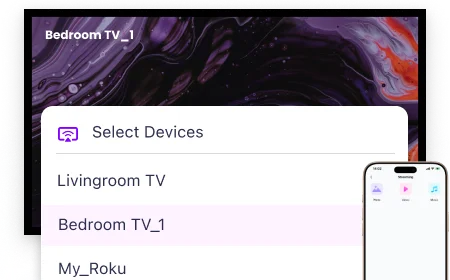 iPhone से LG TV पर 1001 TVs स्ट्रीमिंग